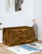 vidaXL Стенен шкаф за обувки опушен дъб 70x35x38 см бор масив