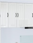 vidaXL Стенен стъклен шкаф LUCCA Бял гланц 60 x 31 x 80 см