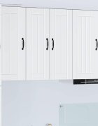 vidaXL Стенен стъклен шкаф LUCCA Бяло 60 x 31 x 80 см