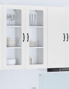 vidaXL Стенен стъклен шкаф PORTO Бяло 40 x 31 x 100 см