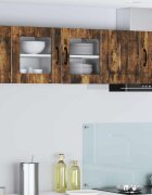 vidaXL Стенен стъклен шкаф PORTO Димян дъб 40 x 31 x 40 см