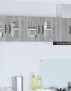 vidaXL Стенен стъклен шкаф PORTO Сив Сонома 60 x 31 x 40 см