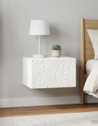vidaXL Стенен страничен масичка 2 бр. Бял гланц 345 x 33 x 20 см