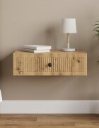 vidaXL Стенен страничен масичка 59 x 345 x 17 см Инженерна дървесина