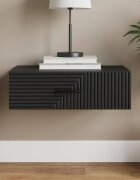 vidaXL Стенен страничен масичка 59 x 345 x 17 см Инженерна дървесина