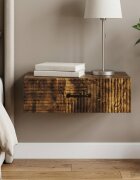 vidaXL Стенен страничен масичка 59 x 345 x 17 см Инженерна дървесина