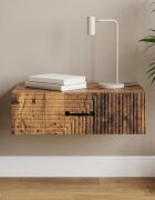 vidaXL Стенен страничен масичка 59 x 345 x 17 см Инженерна дървесина