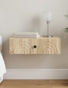 vidaXL Стенен страничен масичка 59 x 345 x 17 см Инженерна дървесина