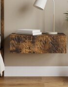 vidaXL Стенен страничен масичка 59 x 345 x 17 см Инженерна дървесина