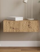 vidaXL Стенен страничен масичка 59 x 345 x 17 см Инженерна дървесина