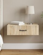 vidaXL Стенен страничен масичка 59 x 345 x 17 см Инженерна дървесина