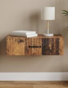vidaXL Стенен страничен масичка 59 x 345 x 17 см Инженерна дървесина