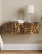 vidaXL Стенен страничен масичка 59 x 345 x 17 см Инженерна дървесина