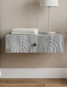 vidaXL Стенен страничен масичка 59 x 345 x 17 см Инженерна дървесина