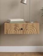 vidaXL Стенен страничен масичка 59 x 345 x 17 см Инженерна дървесина