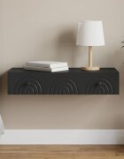 vidaXL Стенен страничен масичка 875 x 345 x 17 см Черно
