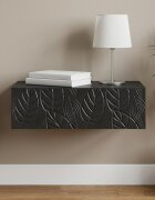 vidaXL Стенен страничен масичка 875 x 345 x 17 см Черно