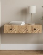 vidaXL Стенен страничен масичка 875 x 345 x 17 см Дъб артизан