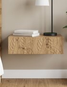 vidaXL Стенен страничен масичка 875 x 345 x 17 см Дъб артизан