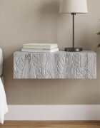 vidaXL Стенен страничен масичка 875 x 345 x 17 см Сив Сонома