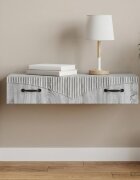 vidaXL Стенен страничен масичка 875 x 345 x 17 см Сива сонома