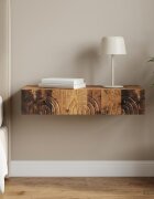 vidaXL Стенен страничен масичка 875 x 345 x 17 см Старо дърво