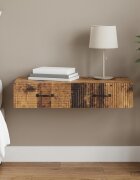 vidaXL Стенен страничен масичка 875 x 345 x 17 см Старо дърво