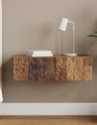 vidaXL Стенен страничен масичка 875 x 345 x 17 см Старо дърво