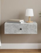 vidaXL Стенен страничен масичка Бетонно сиво 59 x 345 x 17 см