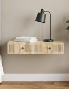 vidaXL Стенен страничен масичка Дъб сонома 875 x 345 x 17 см
