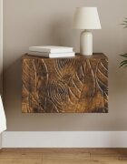 vidaXL Стенен страничен масичка Опушен дъб 345 x 33 x 20 см