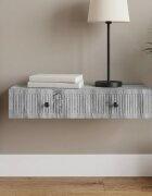 vidaXL Стенен страничен масичка Сива сонома 875 x 345 x 17 см