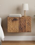 vidaXL Стенен страничен масичка Старо дърво 345 x 33 x 20 см