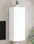 vidaXL Стенен ТB шкаф бял 405x30x102 см инженерно дърво