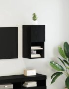vidaXL Стенен телевизионен шкаф 305 x 30 x 60 см Черния дъб