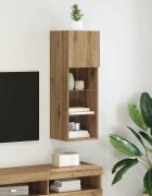 vidaXL Стенен телевизионен шкаф 305 x 30 x 90 см Дъб