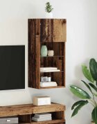 vidaXL Стенен телевизионен шкаф 405 x 30 x 90 см Старо дърво