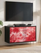 vidaXL Стенен телевизионен шкаф AACHEN 69 x 33 x 40 см Черен дъб