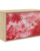 vidaXL Стенен телевизионен шкаф AACHEN 69 x 33 x 40 см Дъб сонома