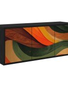 vidaXL Стенен телевизионен шкаф BONN 102 x 33 x 40 см Черен дъб