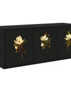 vidaXL Стенен телевизионен шкаф BREMEN 102 x 33 x 40 см Черен дъб