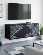 vidaXL Стенен телевизионен шкаф DOKKUM 102 x 33 x 40 см Черен дъб