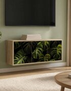 vidaXL Стенен телевизионен шкаф ELBURG 102 x 33 x 40 см Дъб сонома