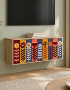 vidaXL Стенен телевизионен шкаф ESSEN 102 x 33 x 40 см Дъб сонома