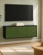 vidaXL Стенен телевизионен шкаф GELEEN 102 x 33 x 40 см Черен дъб