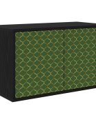 vidaXL Стенен телевизионен шкаф GELEEN 69 x 33 x 40 см Черен дъб