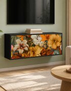 vidaXL Стенен телевизионен шкаф GENNEP 102 x 33 x 40 см Черен дъб