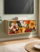 vidaXL Стенен телевизионен шкаф GENNEP 102 x 33 x 40 см Дъб сонома