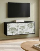 vidaXL Стенен телевизионен шкаф GOTHA 102 x 33 x 40 см Черен дъб