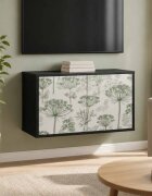 vidaXL Стенен телевизионен шкаф GOTHA 69 x 33 x 40 см Черен дъб